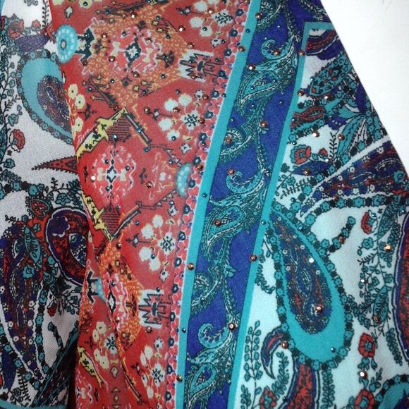 One World "XL" Live & Let Live, High-low Maxi; Cabincore, Chic Peasant-look, - Picture 2 of 5